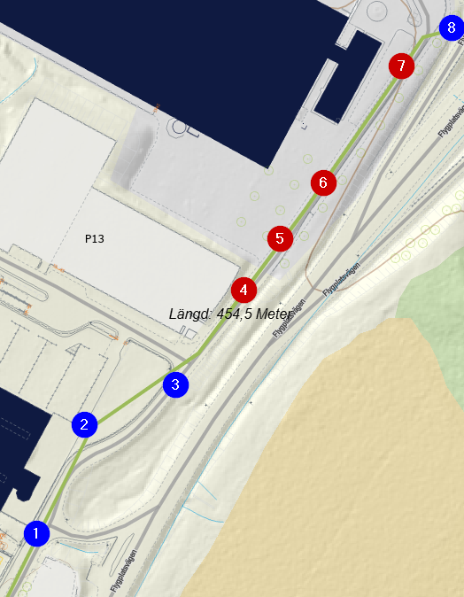 Duktdragning hangarvägen