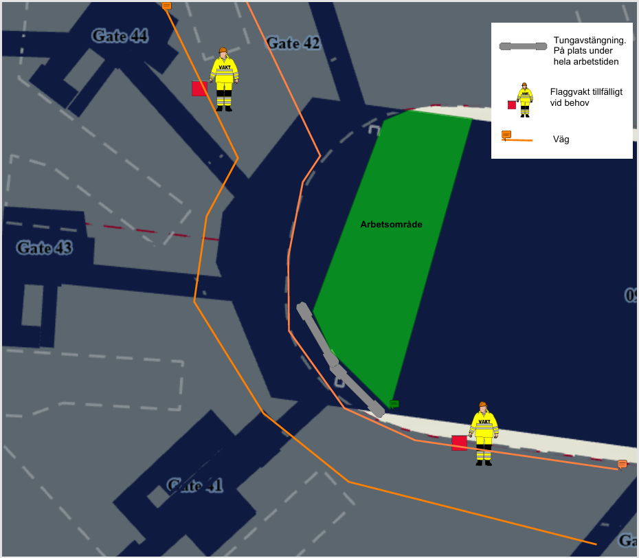 TA-plan -Arbetsområdet markerat i grönt