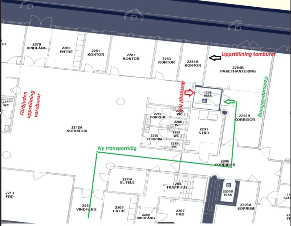 Ny inre transportväg T5C(T4) airside plan 2