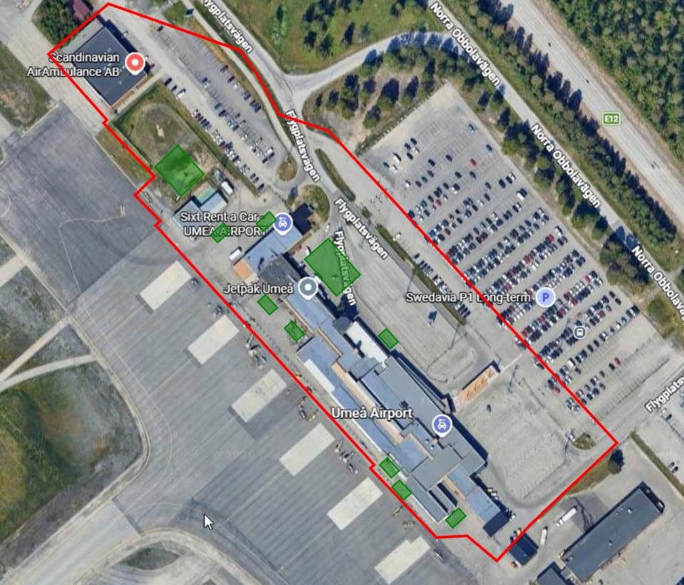 Bild på ytan som omfattas - Terminalbyggnaden